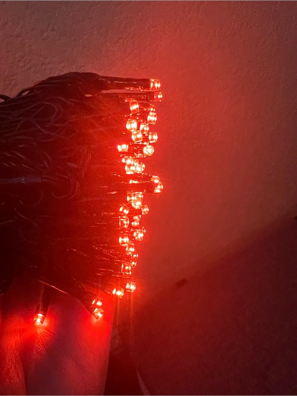 Orange on Black 200 LED Black Wire String Lights 66ft with multi set